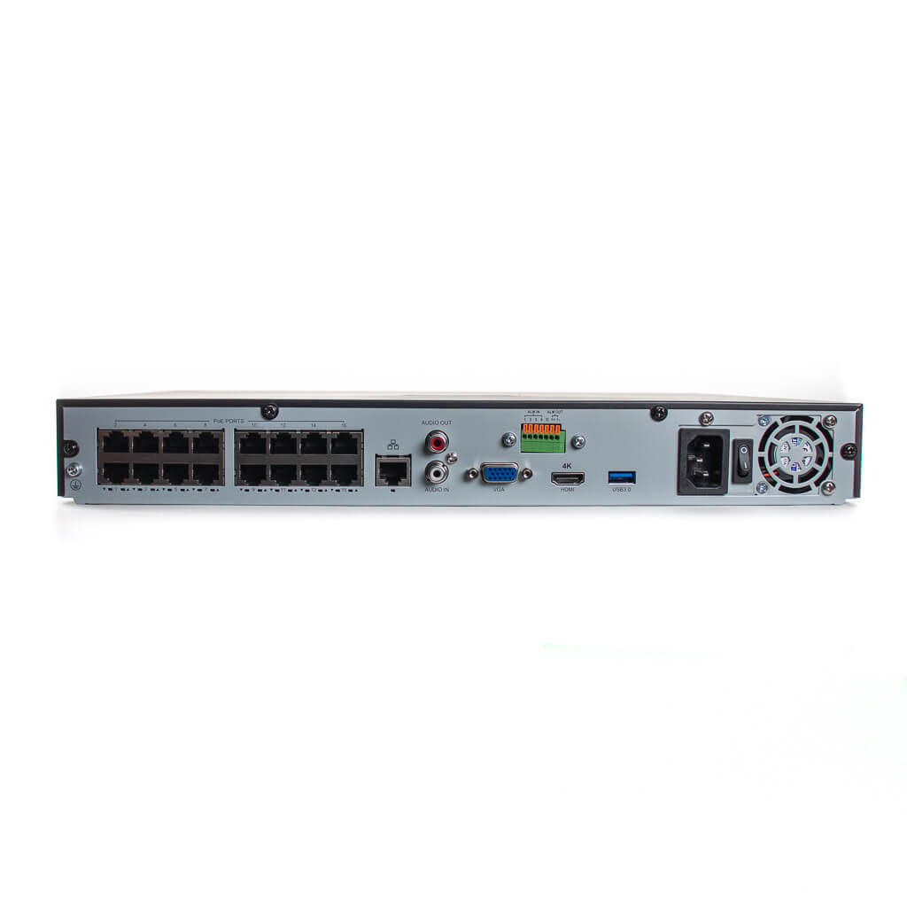 16 Camera 4K Security Network Video Recorder With 16 POE and 4TB / 8TB HDD - AlarmSystemStore.com
