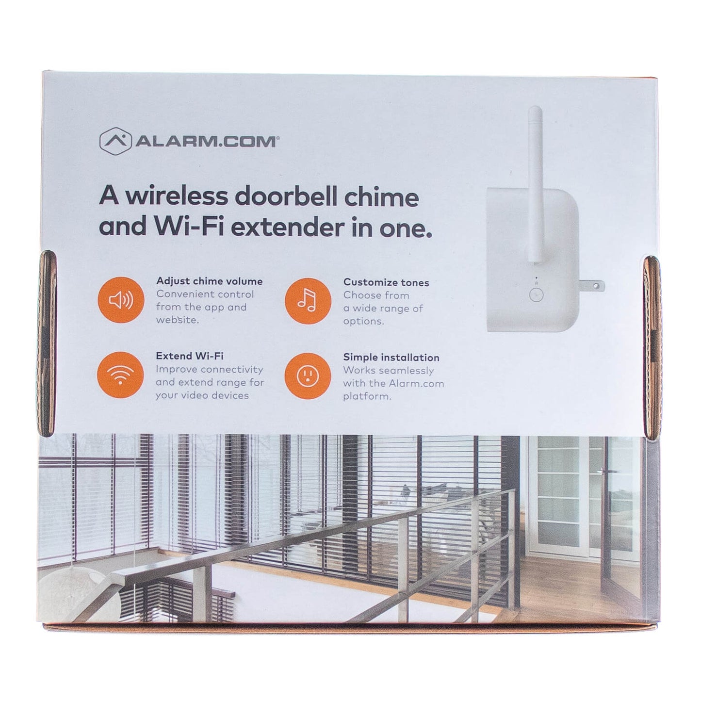 Alarm.com ADC-W115C Wireless Doorbell Chime With WiFi Extender - AlarmSystemStore.com